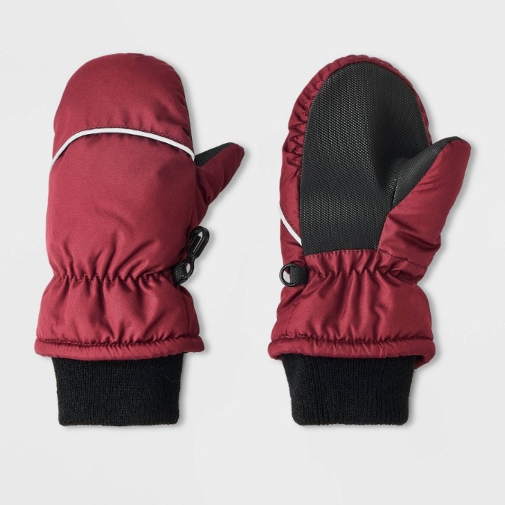 New! Baby Snow Mittens - Cat & Jack™ Burgundy 12-24M